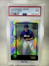 PSA 9 Daryle Ward 1998 Bowman Chrome Refractor 111 Rookie Card Rc Rare MLB Astro. rookie card picture