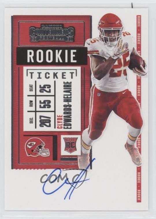 2020 Contenders RPS Variation /250 Clyde Edwards-Helaire Rookie Auto RC 12wz