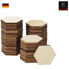 25mm Holzst&uuml;cke Sechseckig Packung 100 St&uuml;ck unvollendet Holzformen Bastelmat...