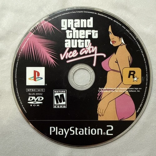 PlayStation 2 Grand Theft Auto Vice City Disc Only Tested PS2