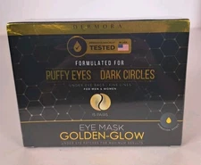 Dermora Golden Glow Under Eye Patches (15 Pairs Eye Gels) - Rejuvenating Puffy