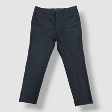 Perry Ellis Portfolio Men's Blue Solid Slim Flat Front Dress Pants Size 34W-29L