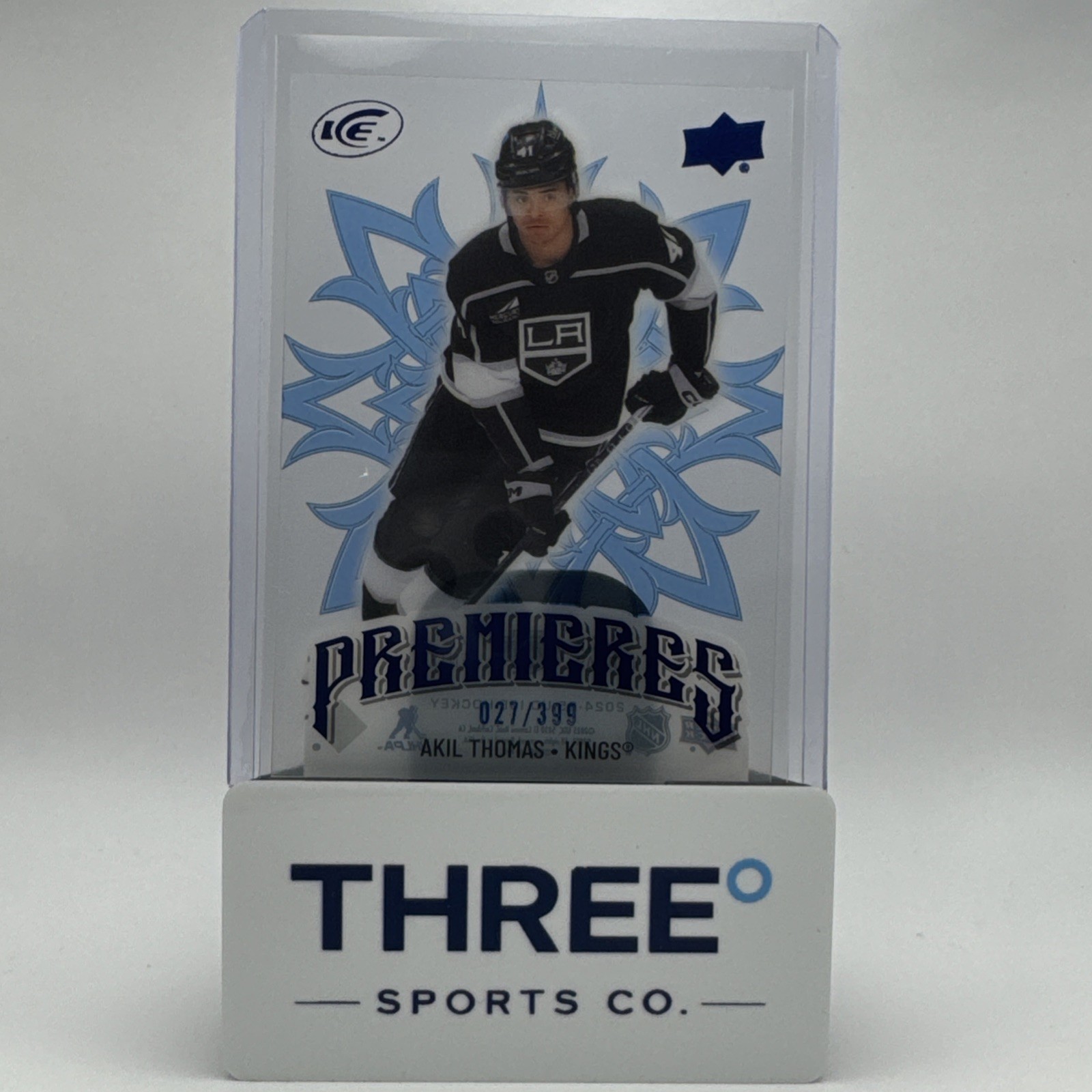 2024-25 Upper Deck ICE - Ice Premieres Akil Thomas #195 Blue 27/399 (RC)