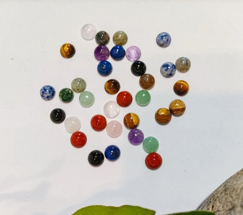 8x8 : Lot de 35 pierres semi précieuses naturelles (cabochons) - Imagen 2 de 4