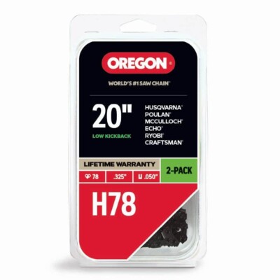 Oregon H78 Chainsaw Chain for 20 in. Bar Echo, Husqvarna, John Deere &More
