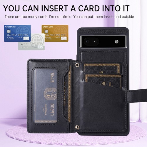 For Google Pixel 7A 7Pro 6A Luxury Wallet Flip Stand Crossbody Strap Purse Case - Picture 66 of 66