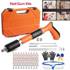 Concrete Nail Gun Kit with 50 Nails 5 Speed Adjustable Manual Concrete Wood Kit.
