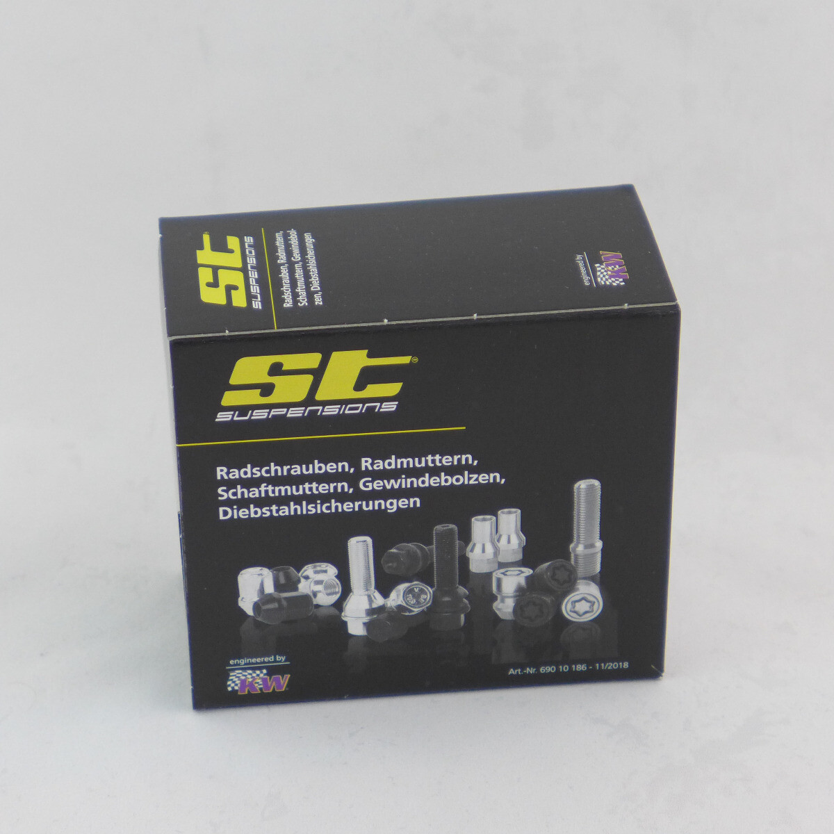 H&R Radschraube Schwarz M12x1,5x28 Kegelbund 60 Grad B1252801|6