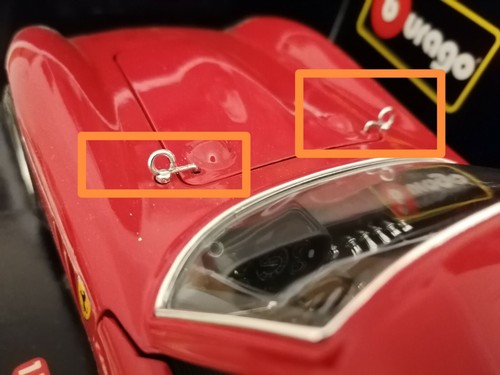 1:18 Ersatz Motorhaubenschlösser Ferrari 250 Gto Modelle Hot Wheels Bburago Ersatz