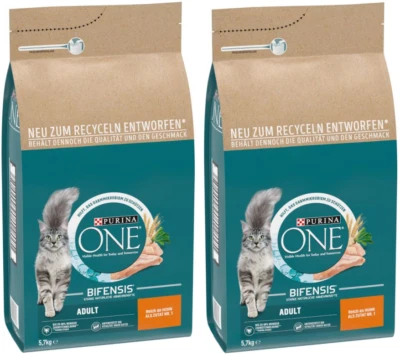 PURINA ONE BIFENSIS Adult Katzenfutter Trockenfutter für Katzen mit Huhn 11,4 kg