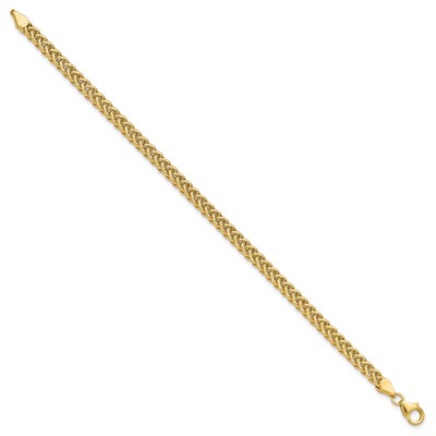 Ausgefallenes Gliederkettenarmband 14 Karat Gelbgold 4,3 mm poliert