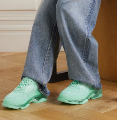 Size 9 - Balenciaga Triple S Sneaker Clear Sole - Mint Blue Size 9 - Balenciaga Triple S Sneaker Clear Sole - Mint Blue