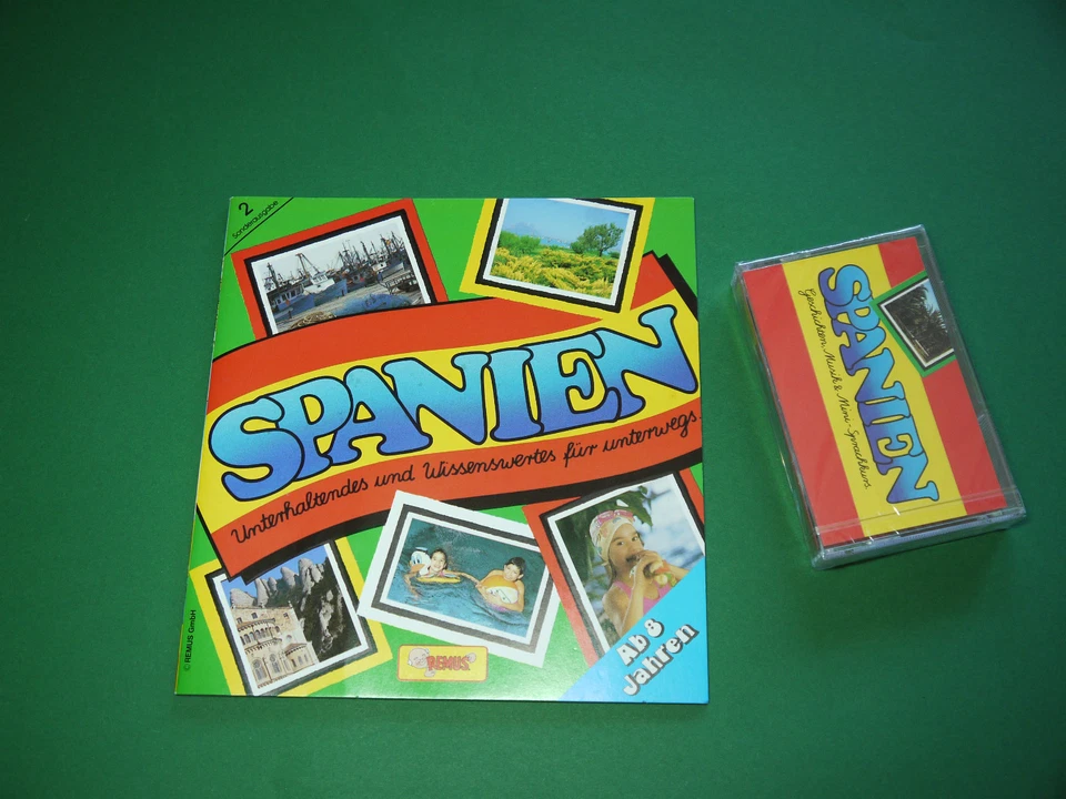 Spanisch für Kinder Buch MC Sprachkurs Geschichten Musik Rätsel Spanien Retro - Bild 1 von 1