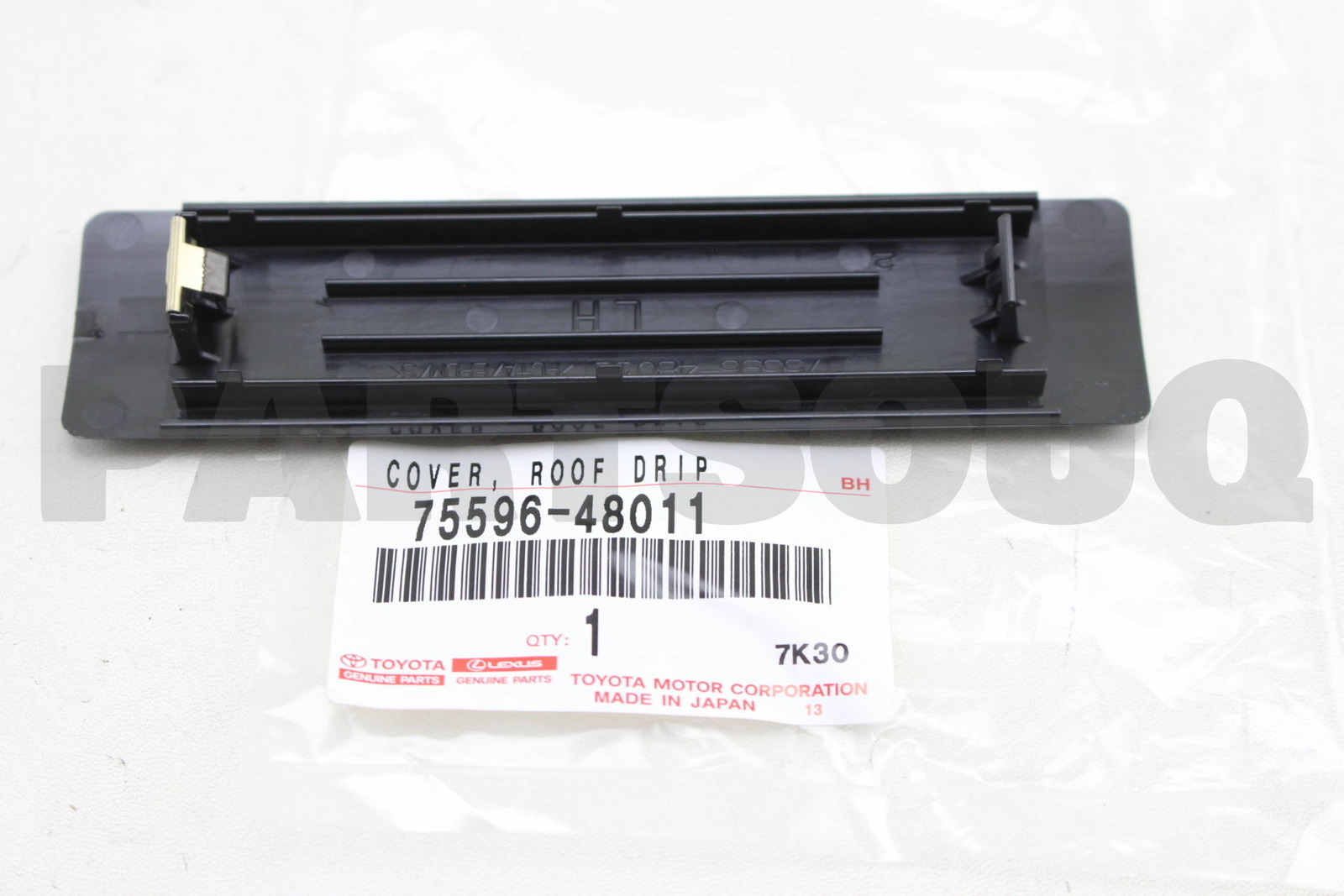 7559648011 Genuine Toyota COVER, ROOF DRIP SIDE MOULDING, FRONT LH 