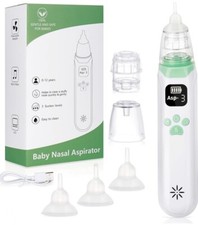 Rgdood Baby Nasal Aspirator Rechargeable Electric Nasal Aspirator w/ 3 Tip Sizes
