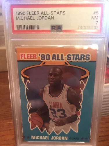 1990 Fleer 90 All Stars Michael Jordan #5 PSA 7 NM