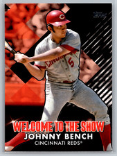 Johnny Bench 2022 Topps Series 1 Welcome To The Show Black /299 WTTS-44