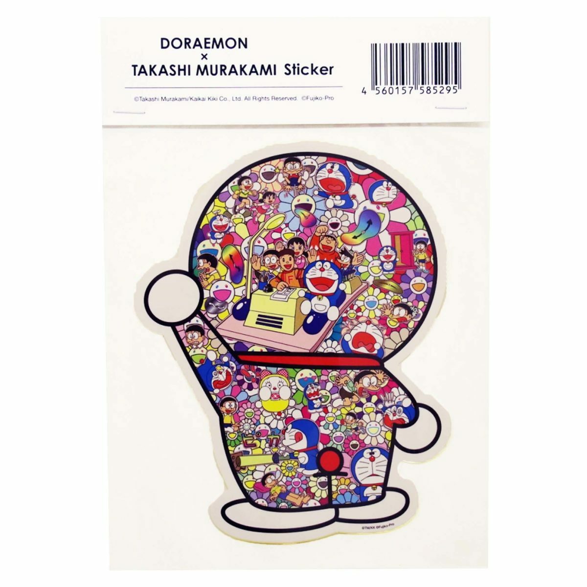 DORAEMON × TAKASHI MURAKAMI TOTE BAG TAKASHI MURAKAMI Kaikai kiki Flower DORAEMON Tote bag, Sticker