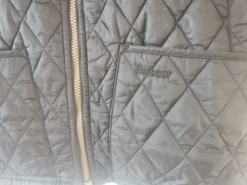 Barbour Damenmantel mit schwarzer gesteppter Kapuzenmantel mit Taschen - UK 8 - Bild 11 von 13