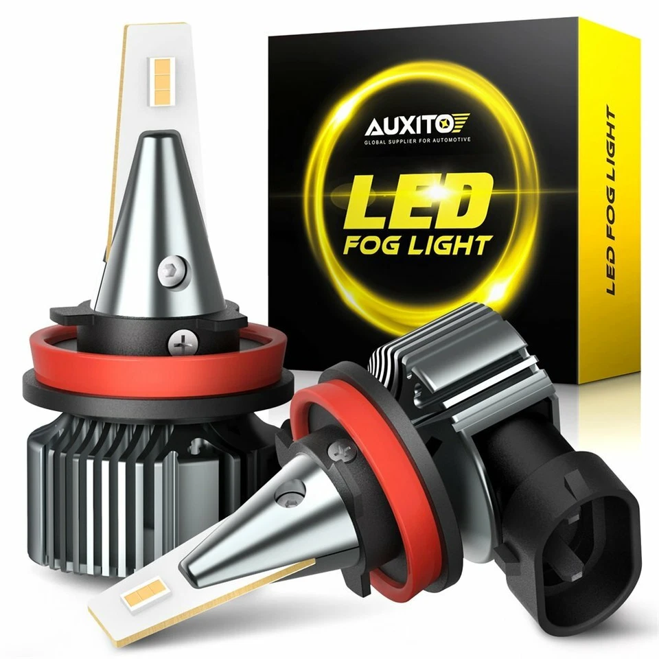 H11 H8 LED Bulbs 3000K Golden Yellow Super Bright Fog Light DRL High Power GUS - Image 2 of 4