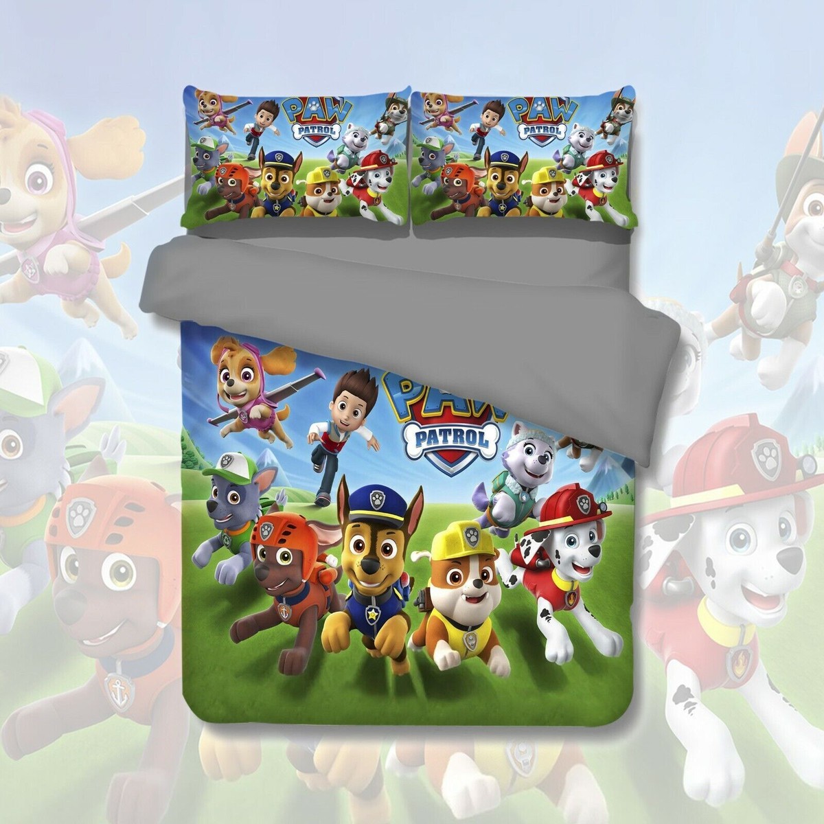 Paw Patrol Bedding Set - Duvet Cover & Pillowcase For Kids (Single, Double, Queen Sizes) 11 thumbnail image