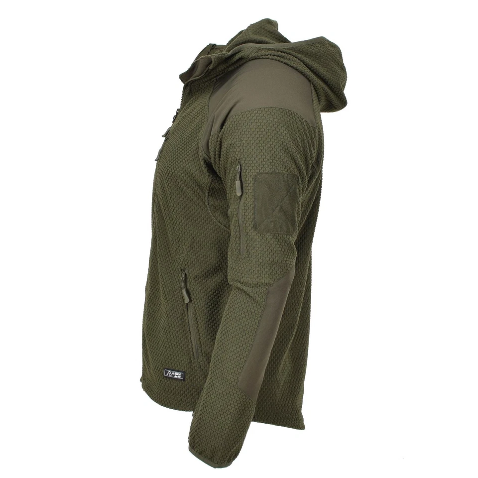 Blochl Brand Military style fleece thermal jacket hooded reinforced olive NEW - Image 3 of 4