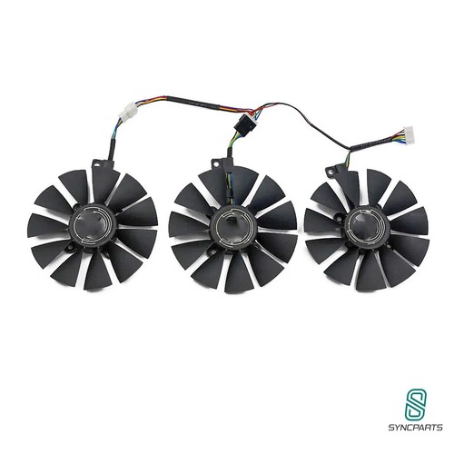 Graphic Card Fan 87mm for ASUS Rog Strix Geforce GTX 1070 Ti Advanced, Dragon - Afbeelding 2 van 6