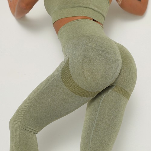 Nahtlose Damen-Leggings Sport Fitness Laufen Yoga Hose weibliche Trainingshose - Bild 22 von 23