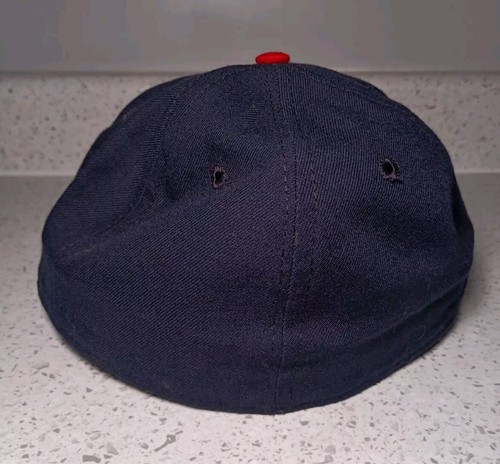 VTG New Era Pro Model Kansas City Athletics MLB Leather Sweatband Fitted 7 1/4 - Picture 4 of 11