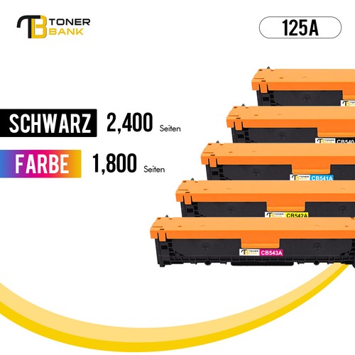 5 TONER für HP 125A CB540A CB541A CB542A CB543A Color LaserJet CM1312MFP CP1210 - Photo 2/7