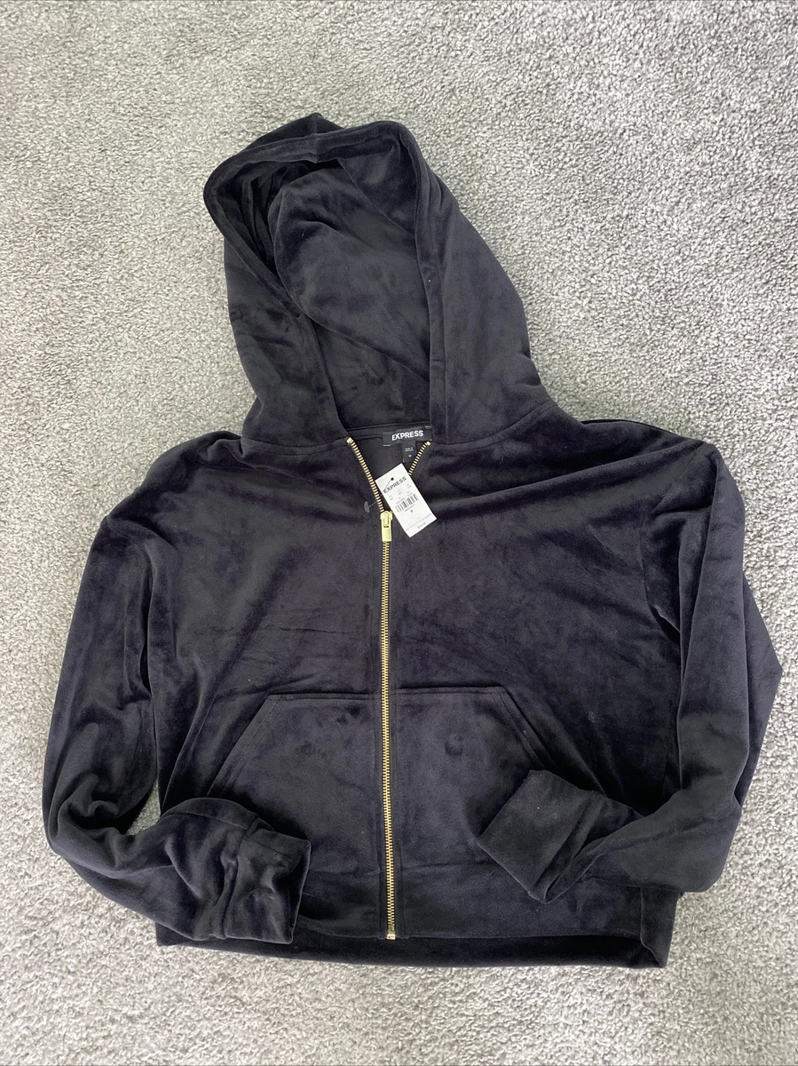 Express sales velour hoodie