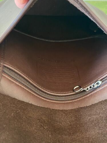 COACH VTG #9135 Saddle Hippie Slim Flap Leather Crossbody Bag, USA- Mahogany - Picture 8 of 11