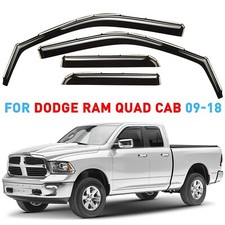 Side Window Deflectors Rain Guards for 2009-2018 Dodge RAM Quad Cab