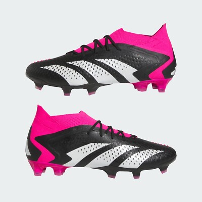 adidas Predator Accuracy.1 FG Black-Pink Soccer Shoes Size 7.5 UK
