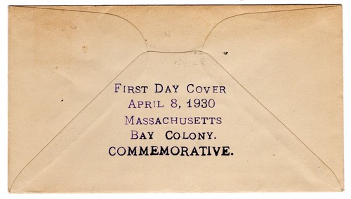 #682 Massachusetts Bay Colony 1930 FDC - Planty #13 Beazell SEE REVERSE - Picture 2 of 2