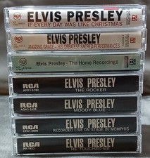 Elvis Presley 7 Lot Audio Cassettes Various Titles REAL NICE 