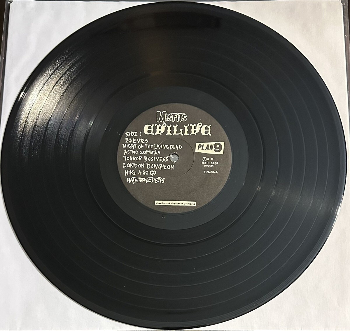 Misfits-Evilive LP Caroline Plan 9 1987 Punk Vinyl 1st