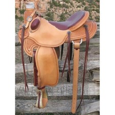Wade Leather Saddle With Free Matching Headstall, Breast Collar Cinches.