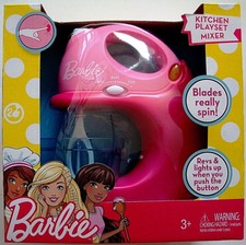 BARBIE,ELECTRONIC MIXER KITCHEN PLAYSET,REVS  LIGHTS UP,BLADES SPIN,KIDS 3 ,NEW