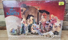 Holiday Workshop 9 Piece Christmas Nativity Scene Collectors Edition 1996 In Box