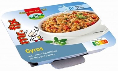 Mr. Fix Gyros aus Putenfleisch mti Reis und Paprika - Fertiggericht - 350 Gramm