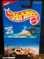 1995 HOT WHEELS #416 -1 PIZZA VETTE 3SPK MALAYSIA💰😍💎AM CARD FAST FOOD