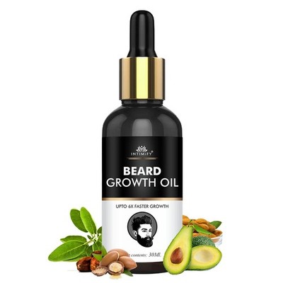 INTIMIFY Beard Growth Oil for Thicker, Longer Beards with Natural Herbs, 30ml