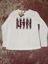 Nos Vintage Girls Levi’s Jeans Large Long Sleeve Graphic T-Shirt Usa Made