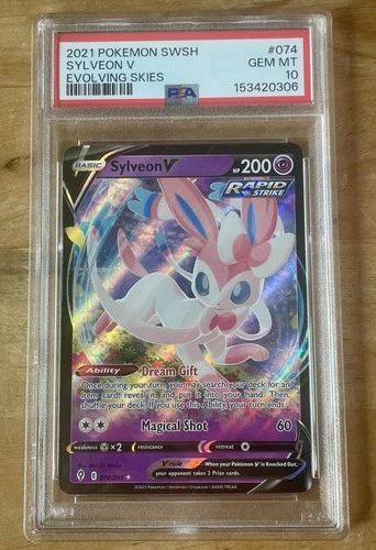 Sylveon V PSA 10 💎 Evolving Skies 074/203 Pokémon 2021 📈