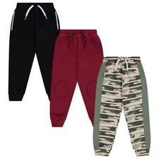 3 PCS Boys Jogger Pants Set Comfortable Durable Stylish Sweatpants With Pocket