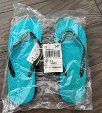 New - Children s Place girl s sparkle flip flops, big girl size 3 / size 4
