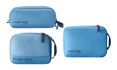 eagle creek Pack-It Overnight Set Packsack Kulturbeutel Blue Dawn hellblau Neu