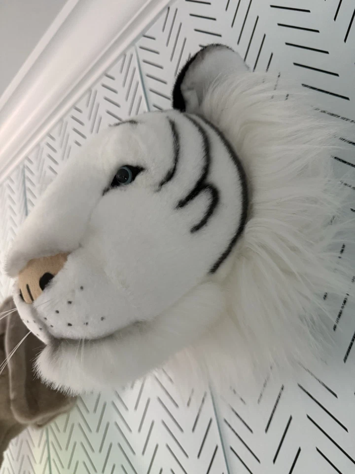 Animal Head - White Tiger Kids Room Wall Decor Nursery - Image 2 of 2