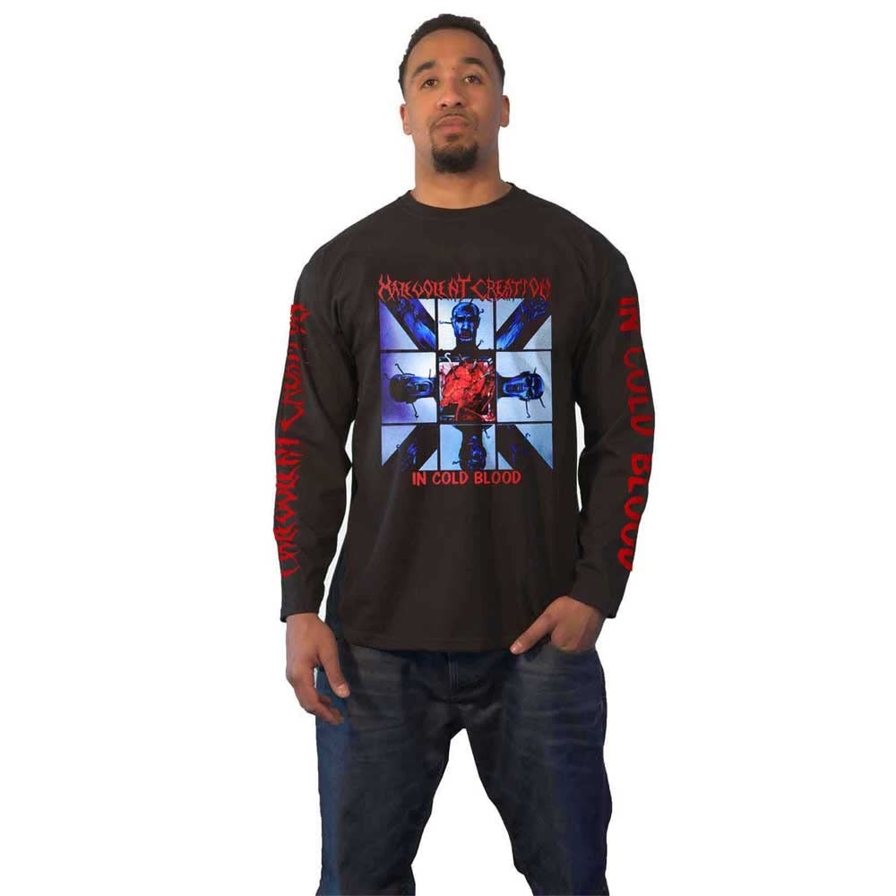 Malevolent Creation T Shirt in Cold Blood Official Mens Black Long Sleeve XXL Bl 8190₽